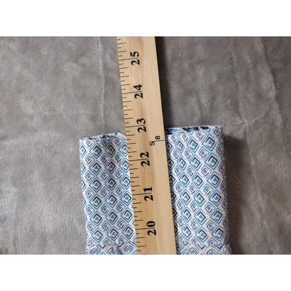 Robert Graham Shirt Men's Sz L Blue White Geometric Flip Cuff Button Long Sleeve - Picture 10 of 10